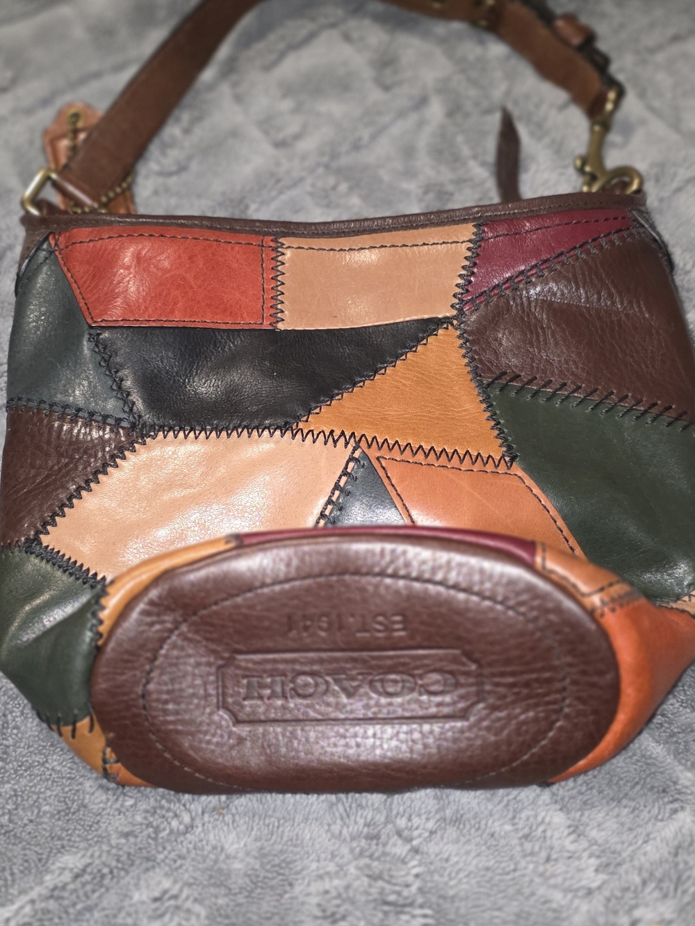 Coach Multicolor Patchwork Leather Crossbody Bag